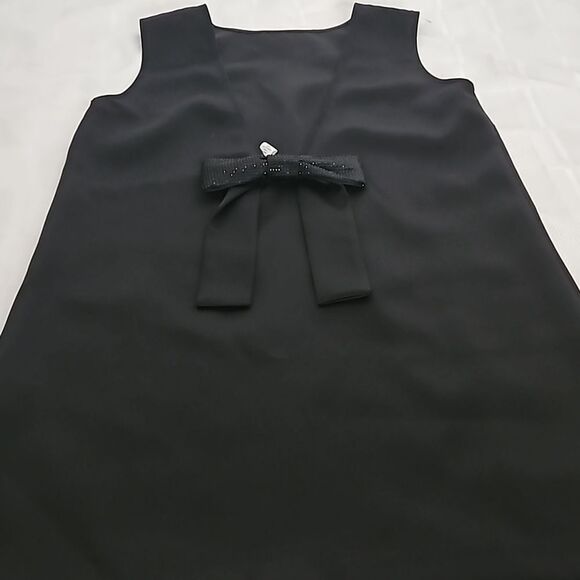H&M Bow-Front Sleeveless Mini Dress Black Small - Picture 15 of 16